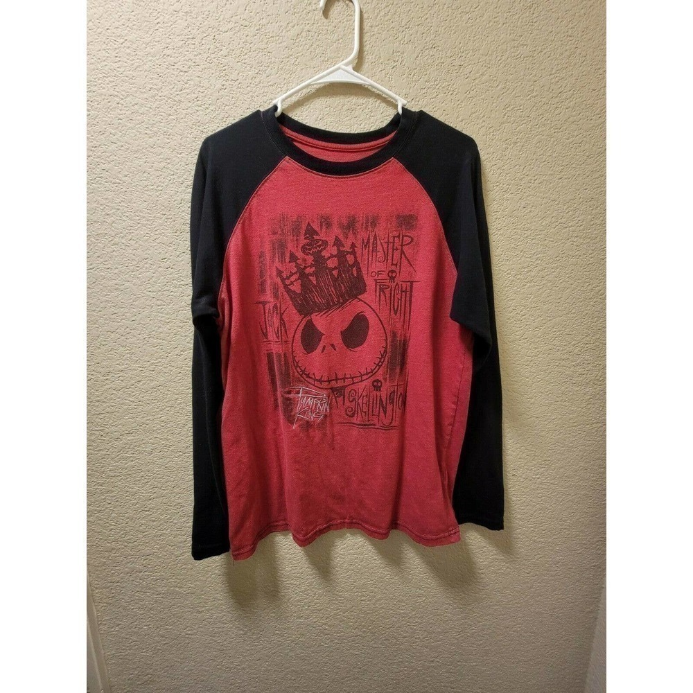 Disney Parks Tim Burton Nightmare Before Christmas Mens Long Sleeve Tee Size M